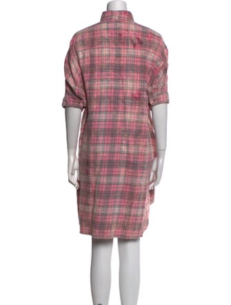 R13 Plaid Print Knee-Length Dress