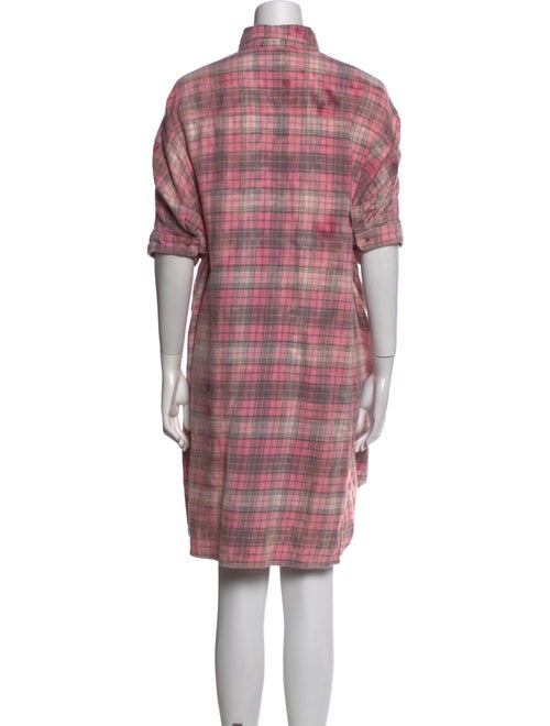 R13 Plaid Print Knee-Length Dress