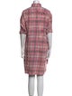 R13 Plaid Print Knee-Length Dress