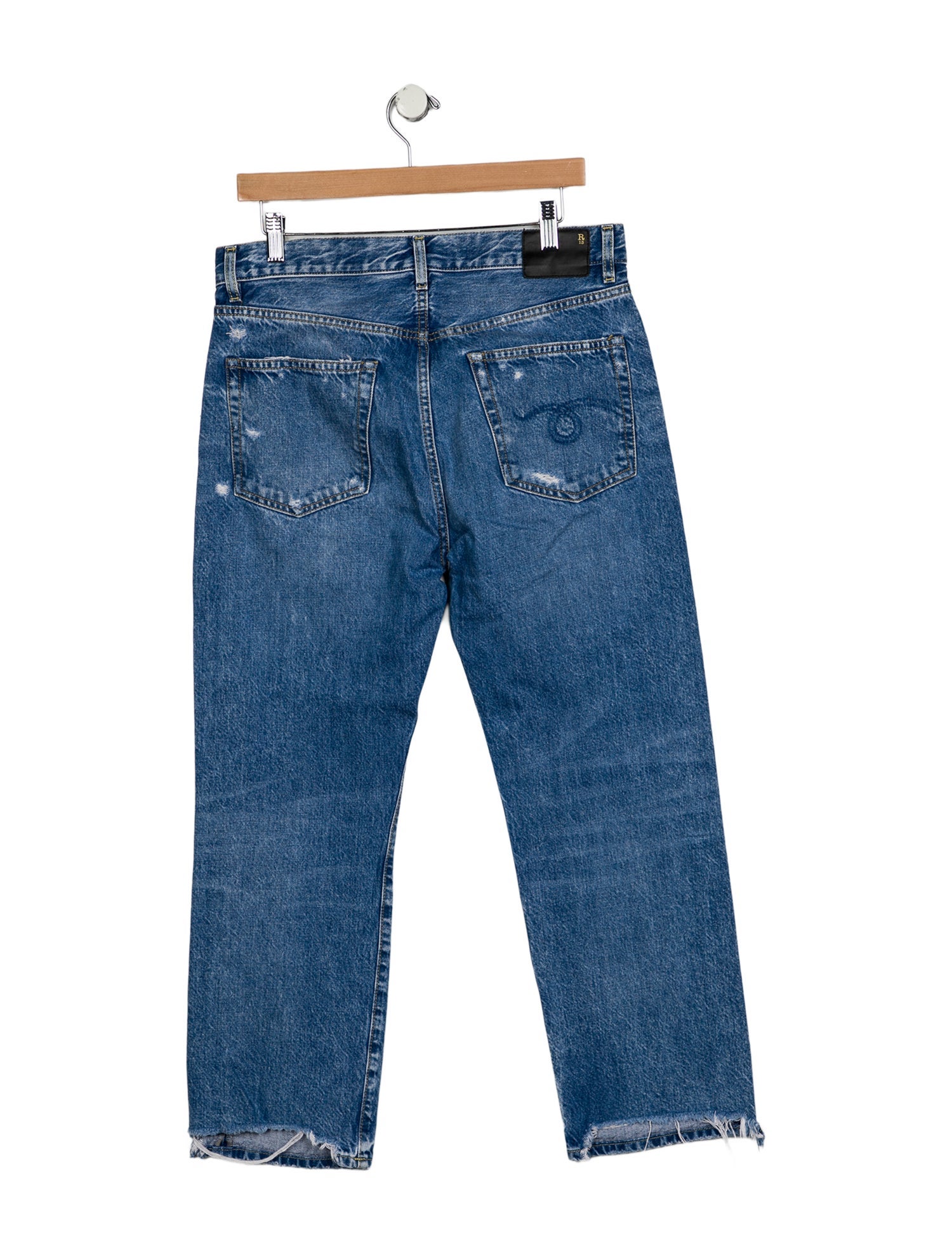 R13 High-Rise Straight Leg Jeans