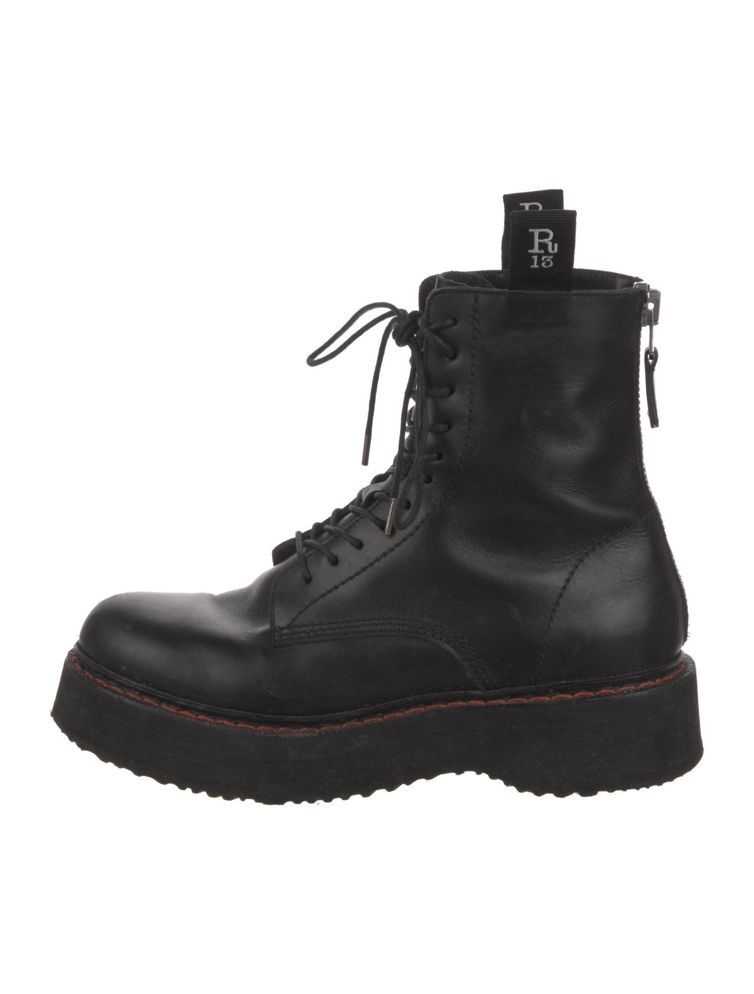 R13 Leather Combat Boots