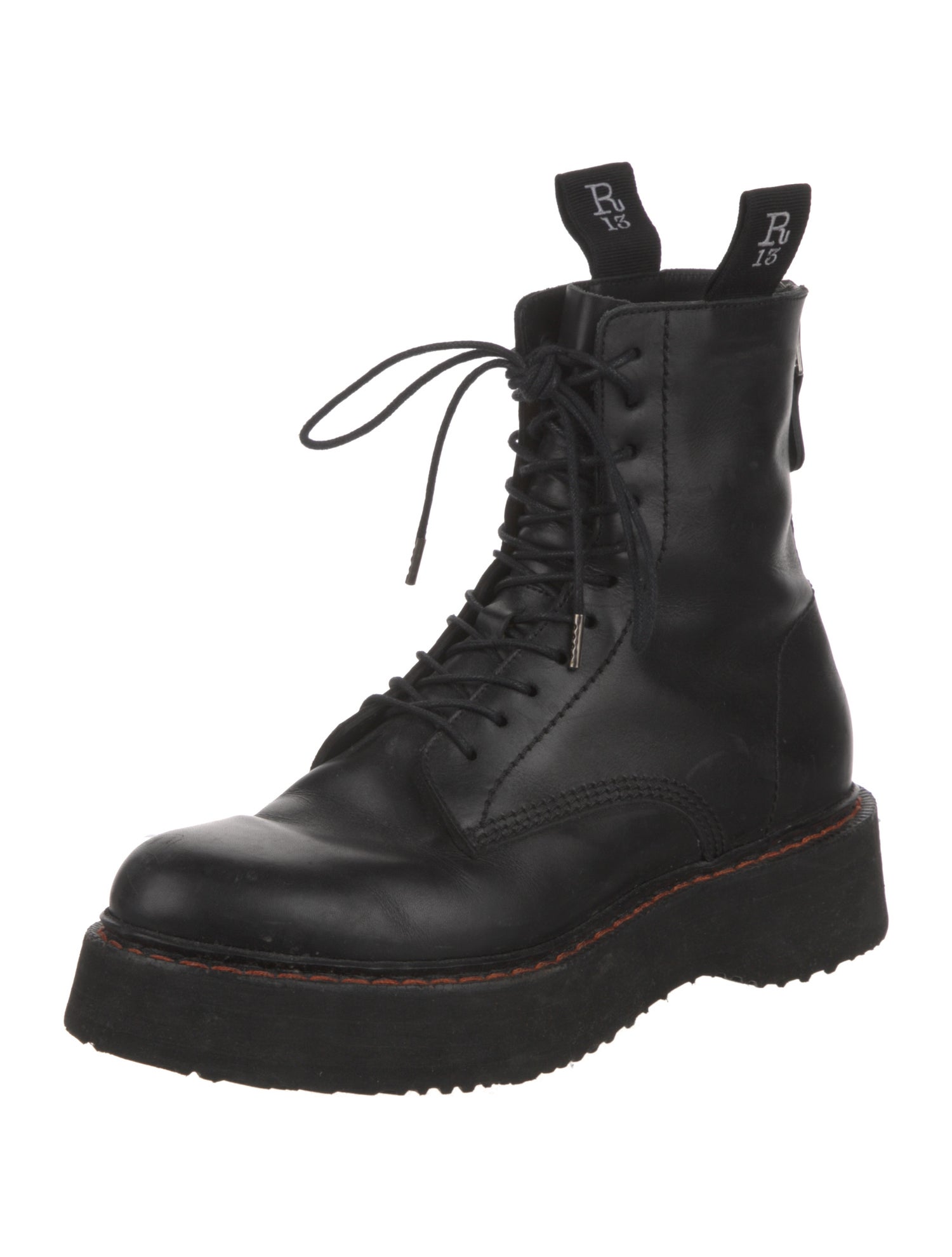 R13 Leather Combat Boots