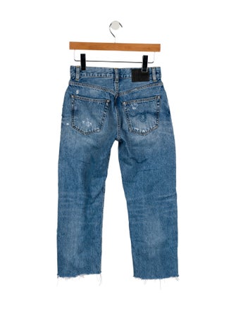 R13 Mid-Rise Straight Leg Jeans