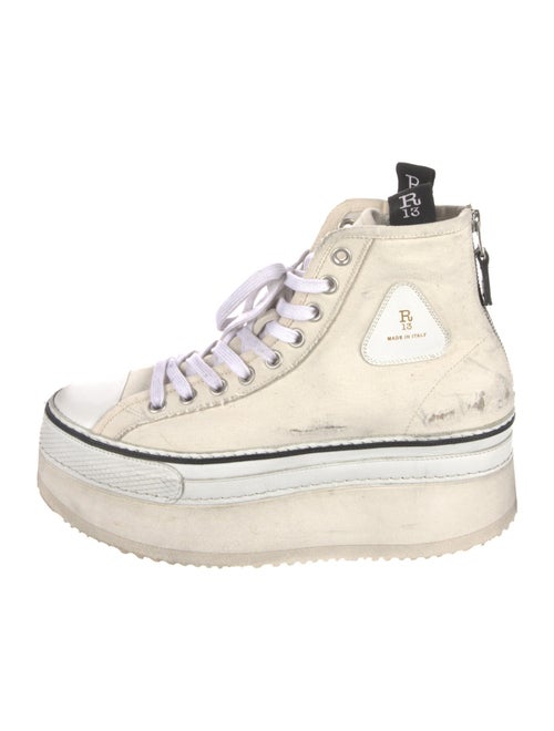 R13 Canvas Distressed Accents Chunky Sneakers