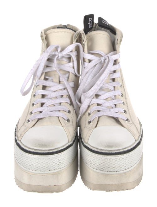 R13 Canvas Distressed Accents Chunky Sneakers
