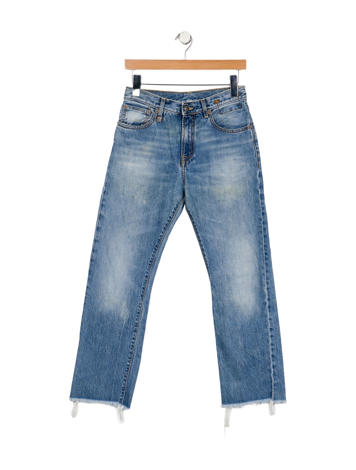 R13 Mid-Rise Straight Leg Jeans