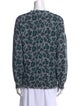 R13 Animal Print Crew Neck Sweater