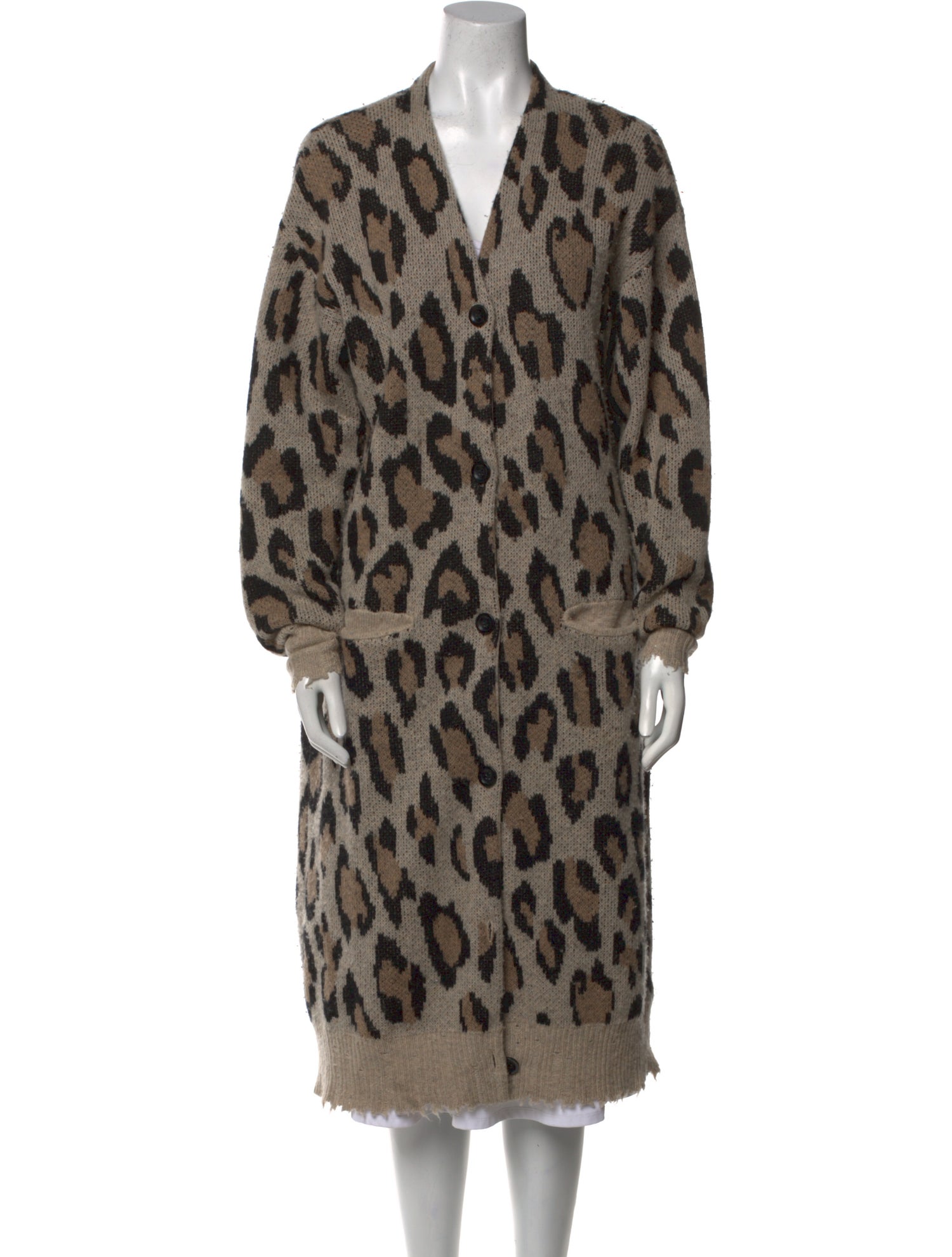 R13 Cashmere Animal Print Sweater
