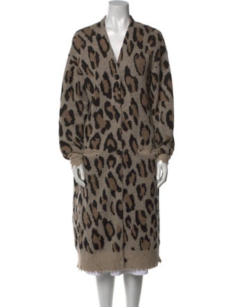 R13 Cashmere Animal Print Sweater