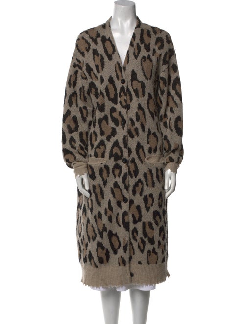 R13 Cashmere Animal Print Sweater