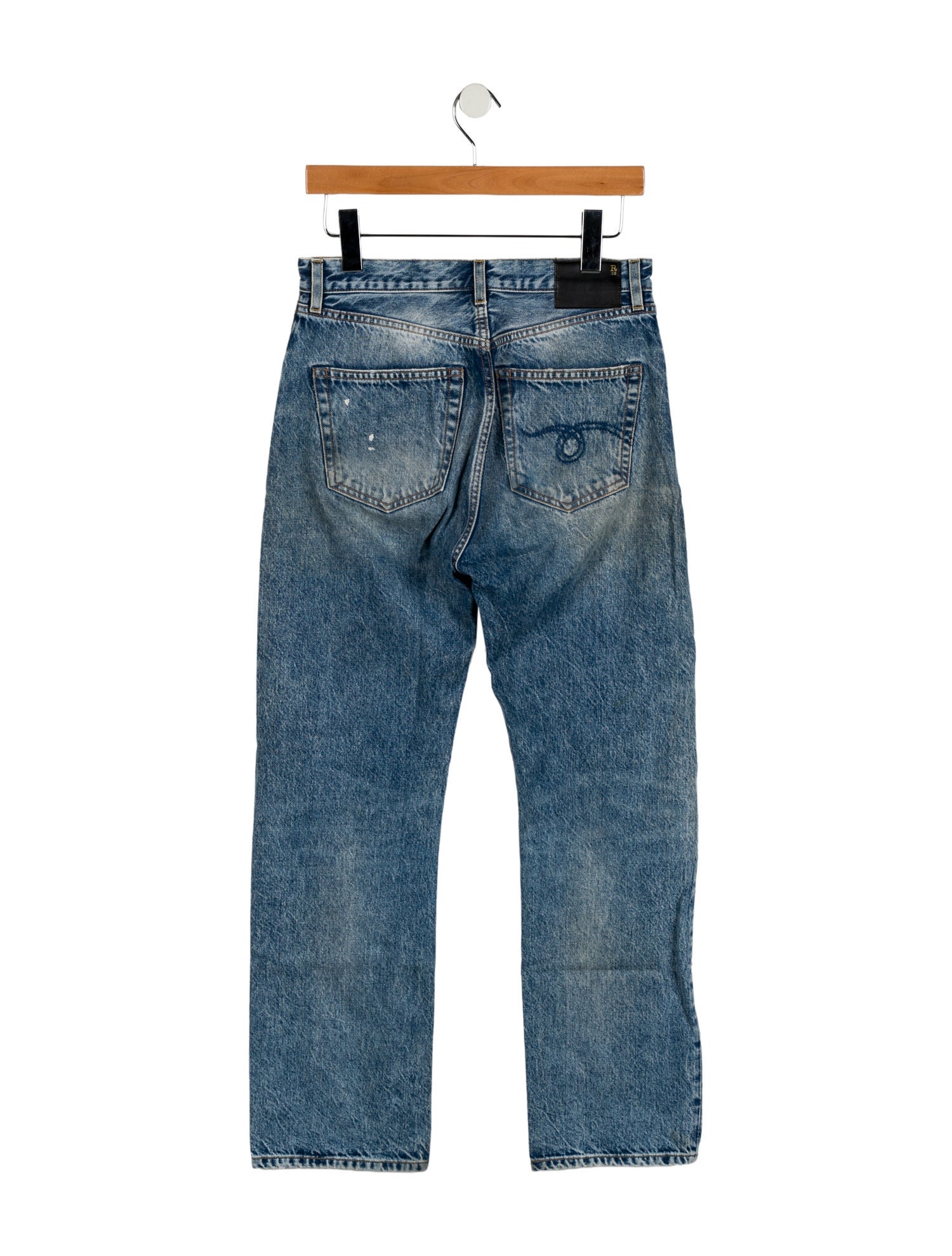 R13 High-Rise Straight Leg Jeans