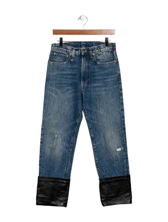 R13 High-Rise Straight Leg Jeans