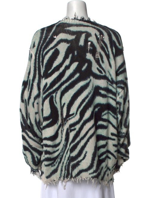 R13 Animal Print Bateau Neckline Sweater