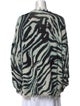 R13 Animal Print Bateau Neckline Sweater
