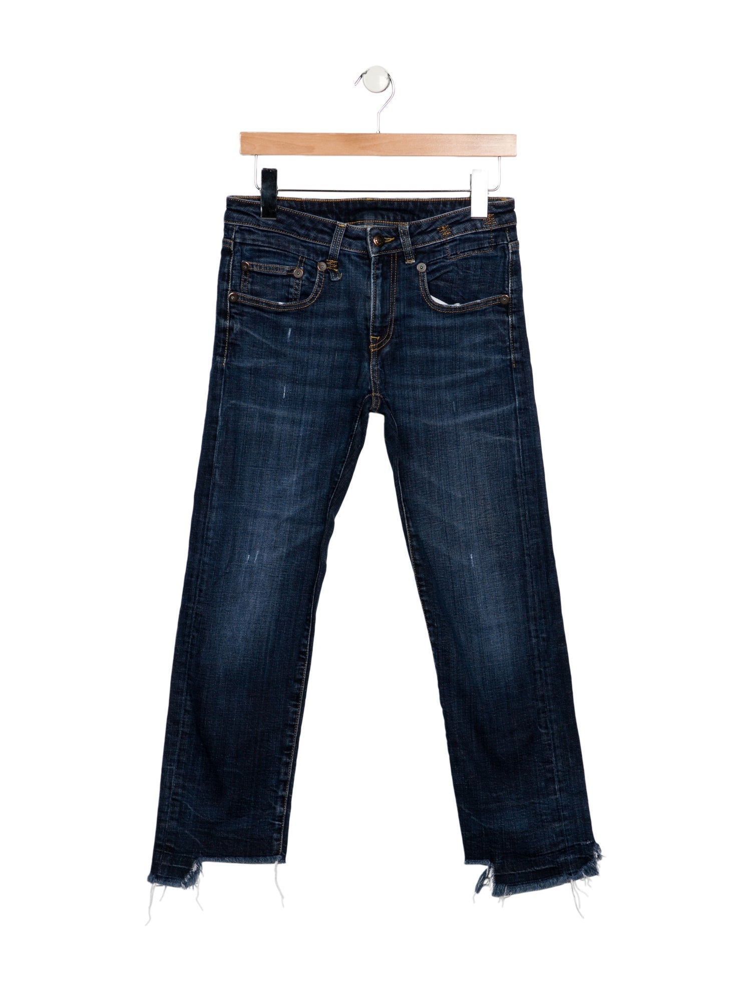 R13 Mid-Rise Straight Leg Jeans