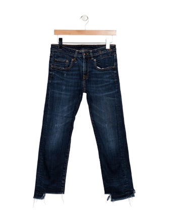 R13 Mid-Rise Straight Leg Jeans