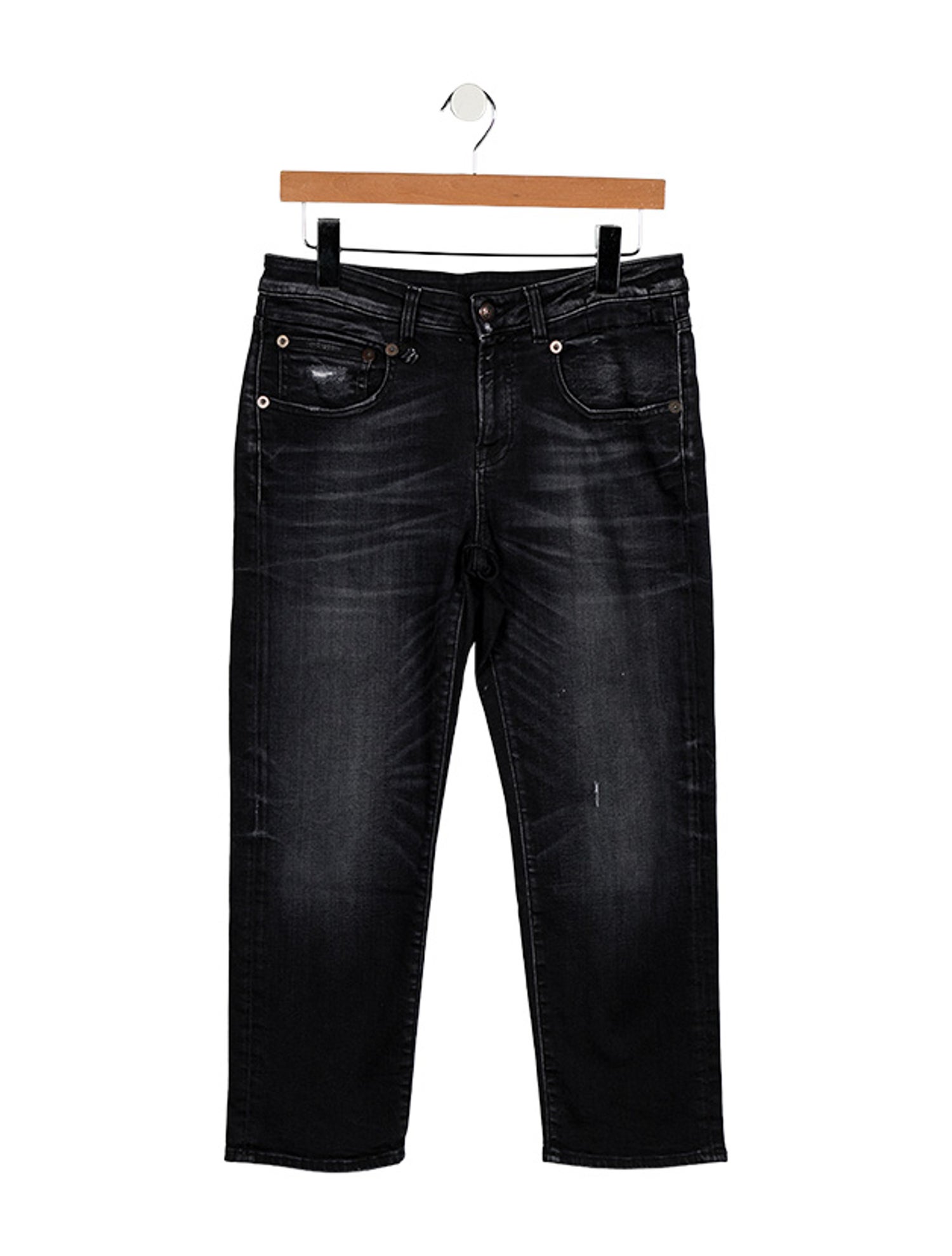 R13 High-Rise Straight Leg Jeans