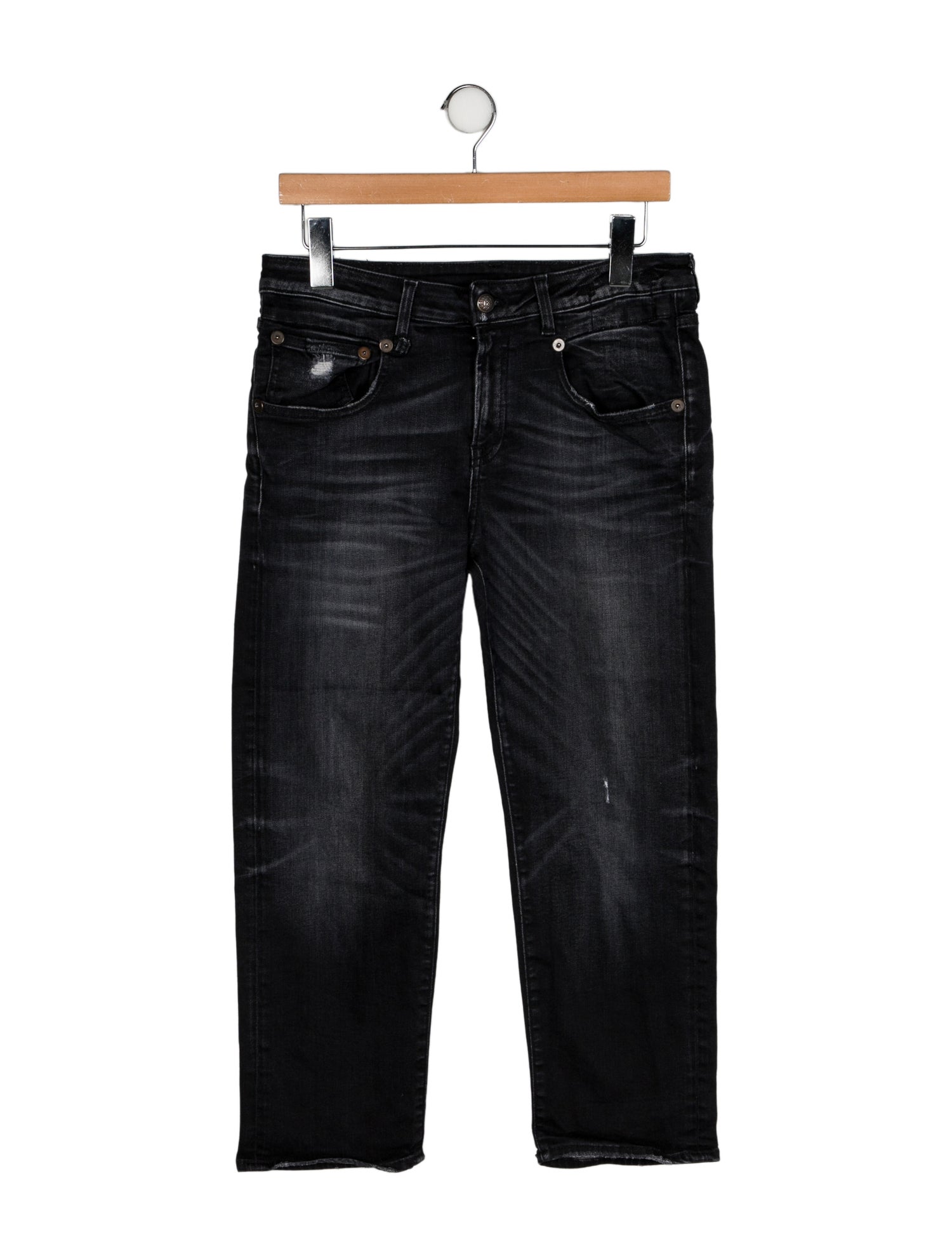R13 Mid-Rise Straight Leg Jeans