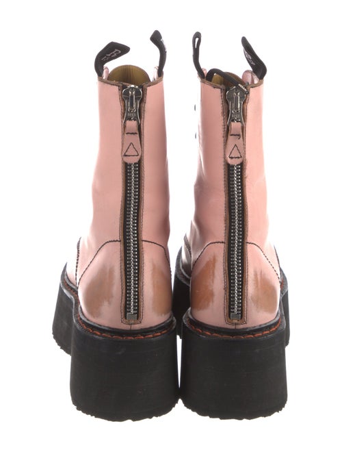 R13 Leather Distressed Accents Combat Boots
