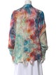 R13 Tie-Dye Print Plunge Neckline Sweater