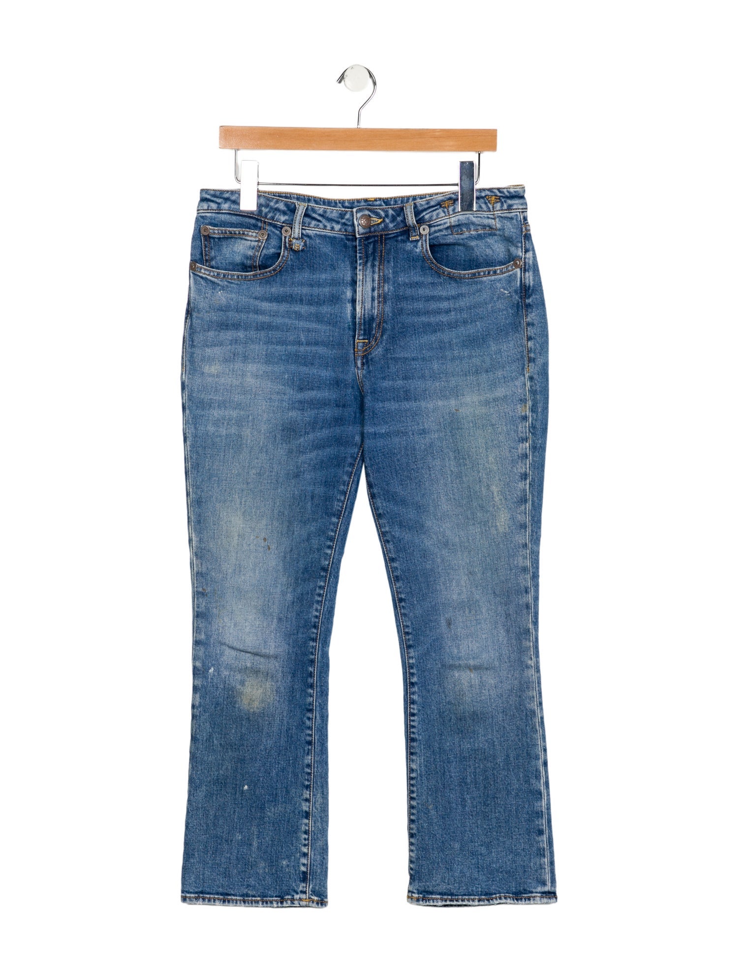 R13 Mid-Rise Straight Leg Jeans
