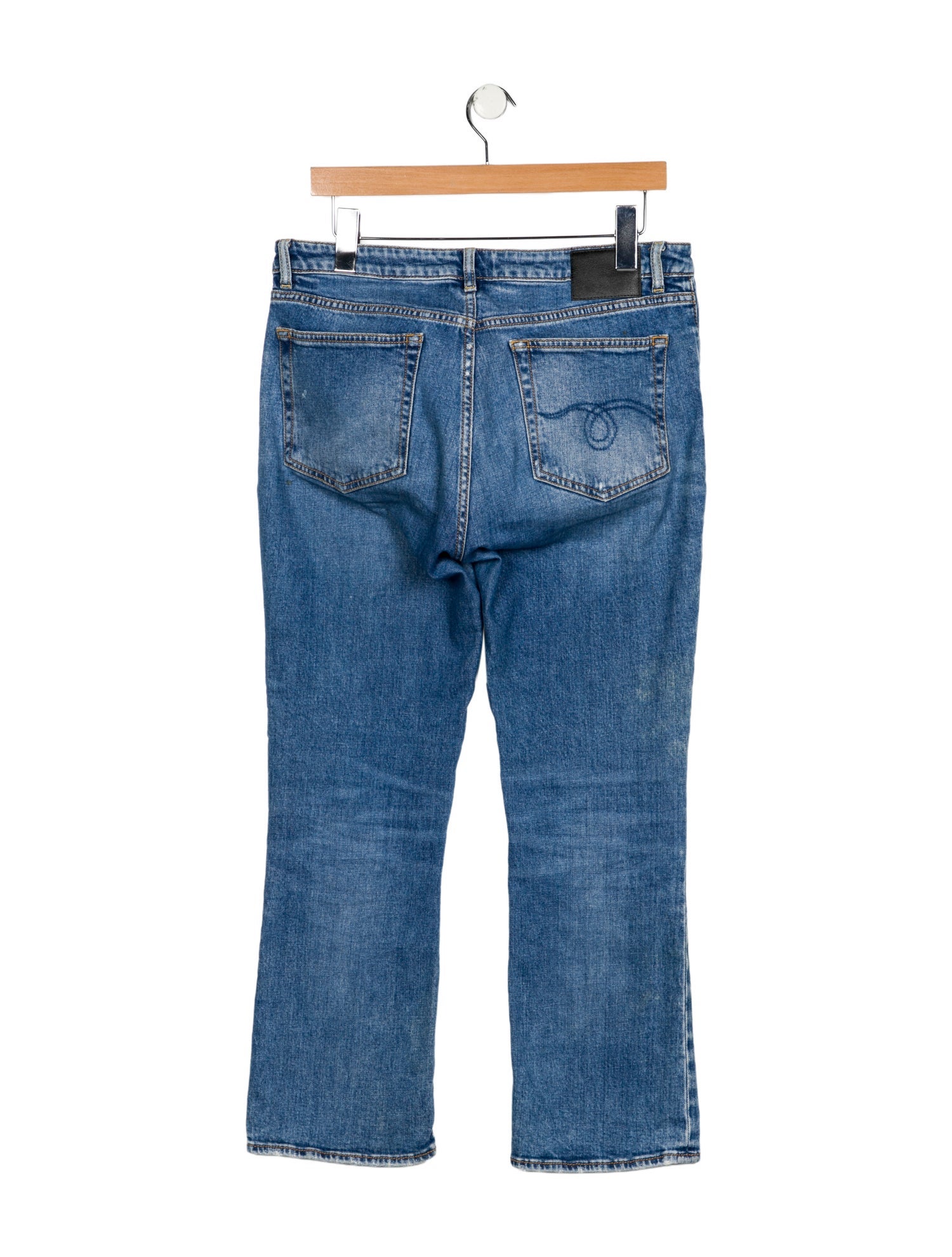 R13 Mid-Rise Straight Leg Jeans