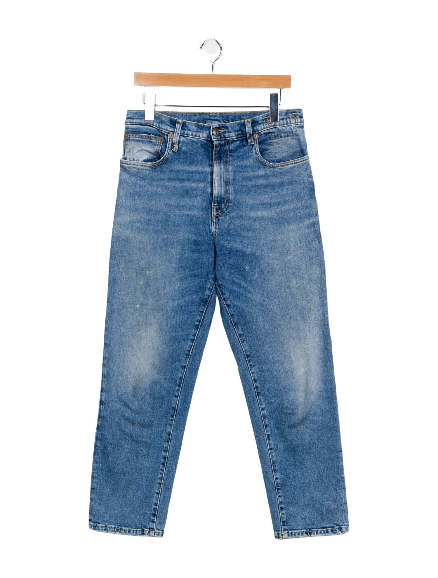 R13 High-Rise Straight Leg Jeans