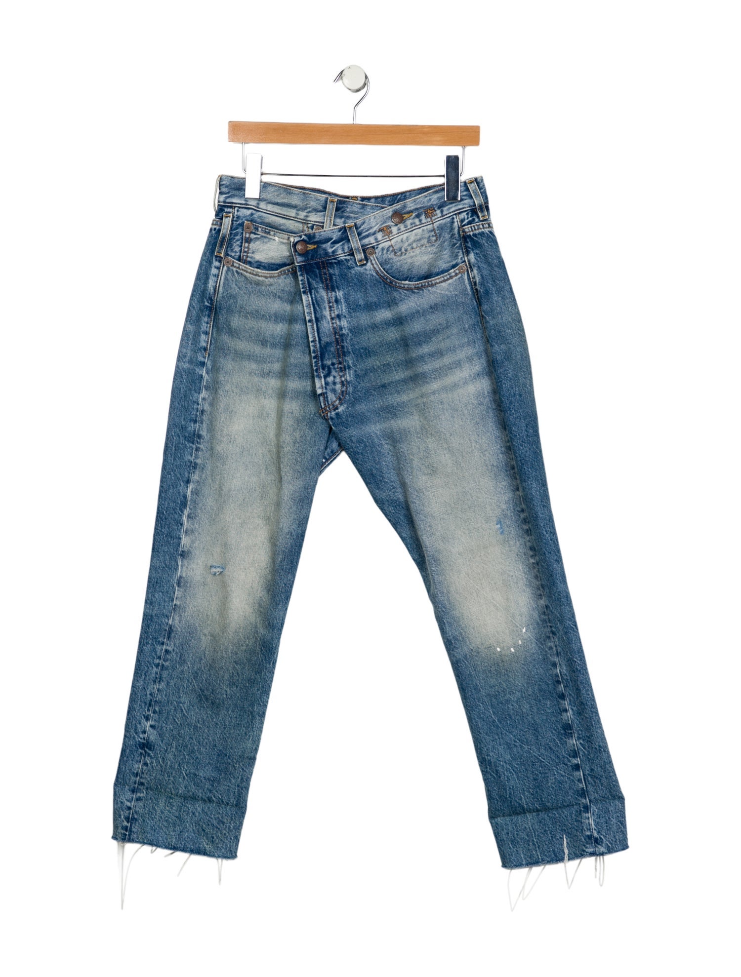 R13 High-Rise Straight Leg Jeans