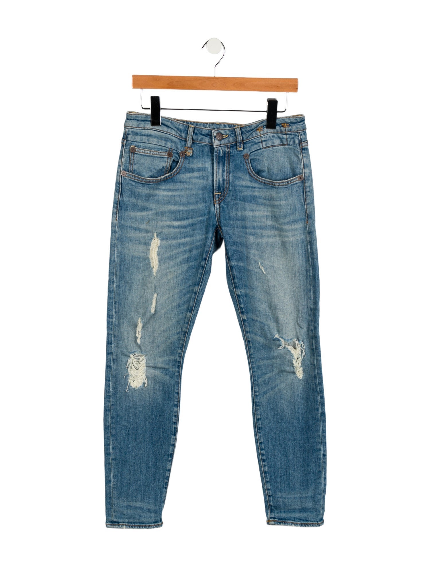 R13 Mid-Rise Skinny Leg Jeans