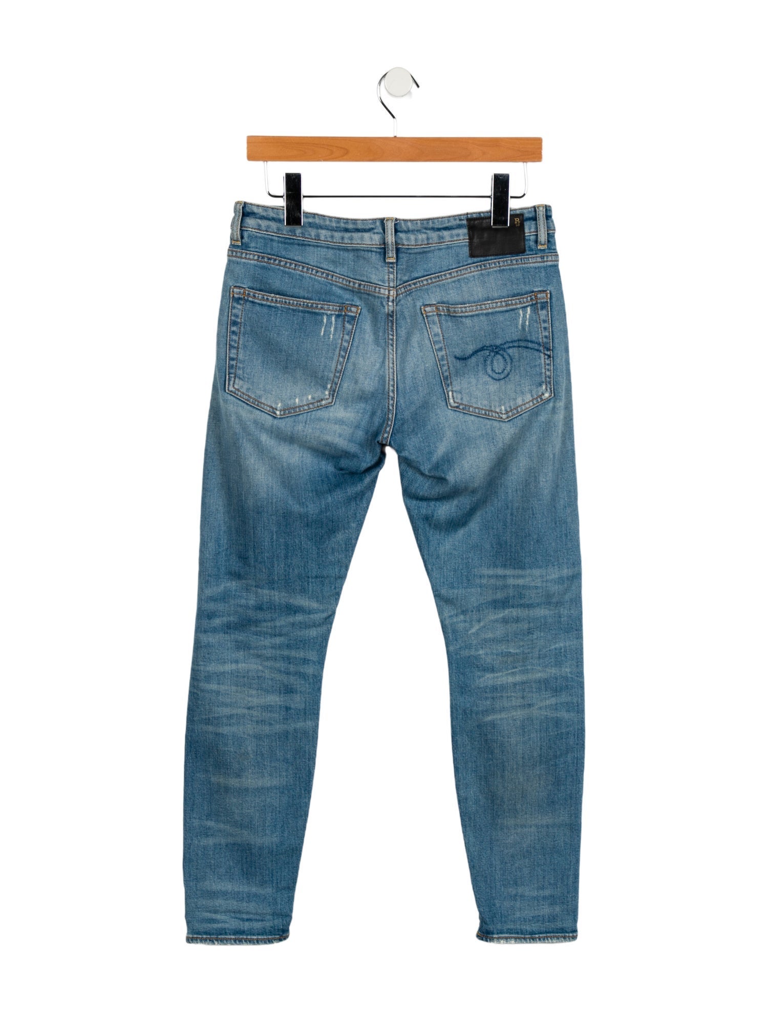R13 Mid-Rise Skinny Leg Jeans