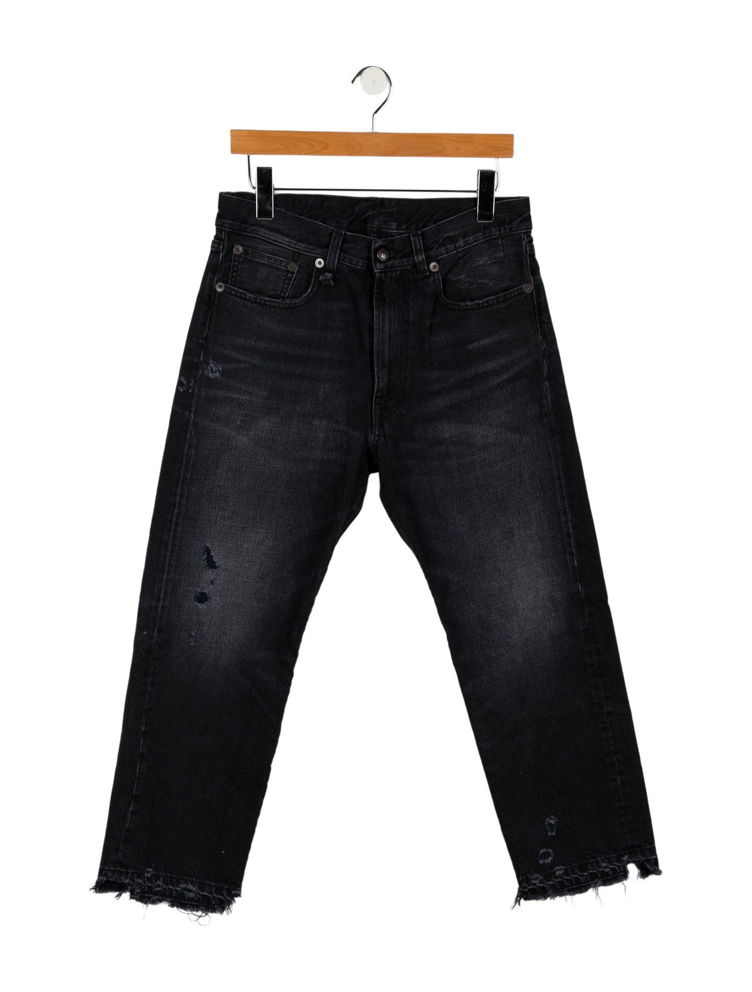 R13 Mid-Rise Straight Leg Jeans