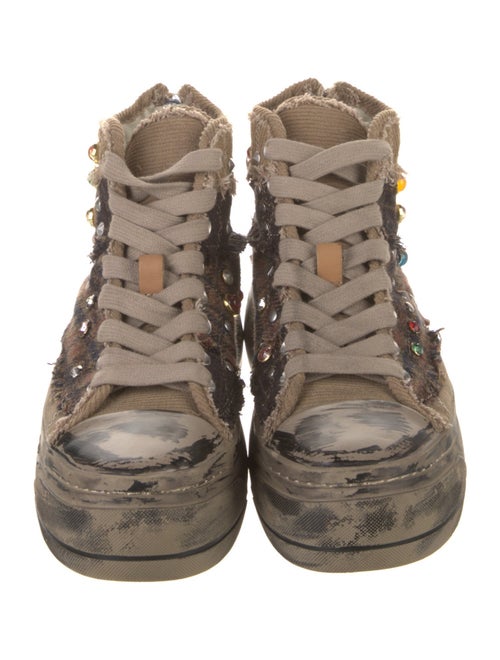 R13 Tweed Printed Sneakers