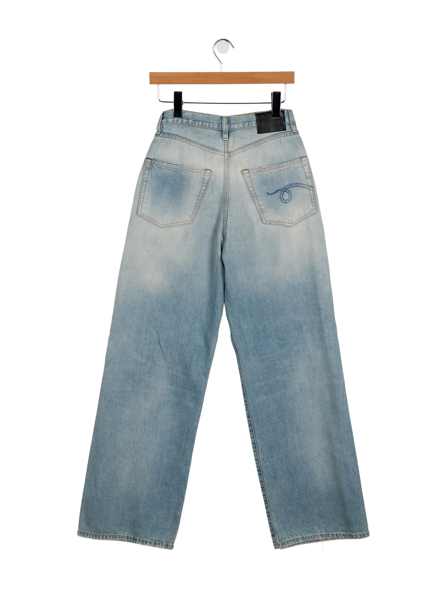 R13 Mid-Rise Wide Leg Jeans