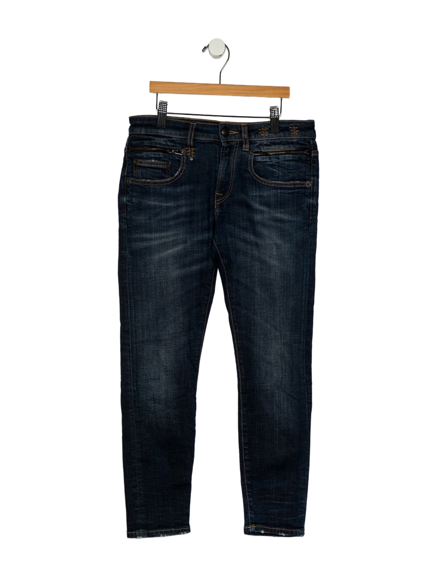 R13 Mid-Rise Skinny Leg Jeans