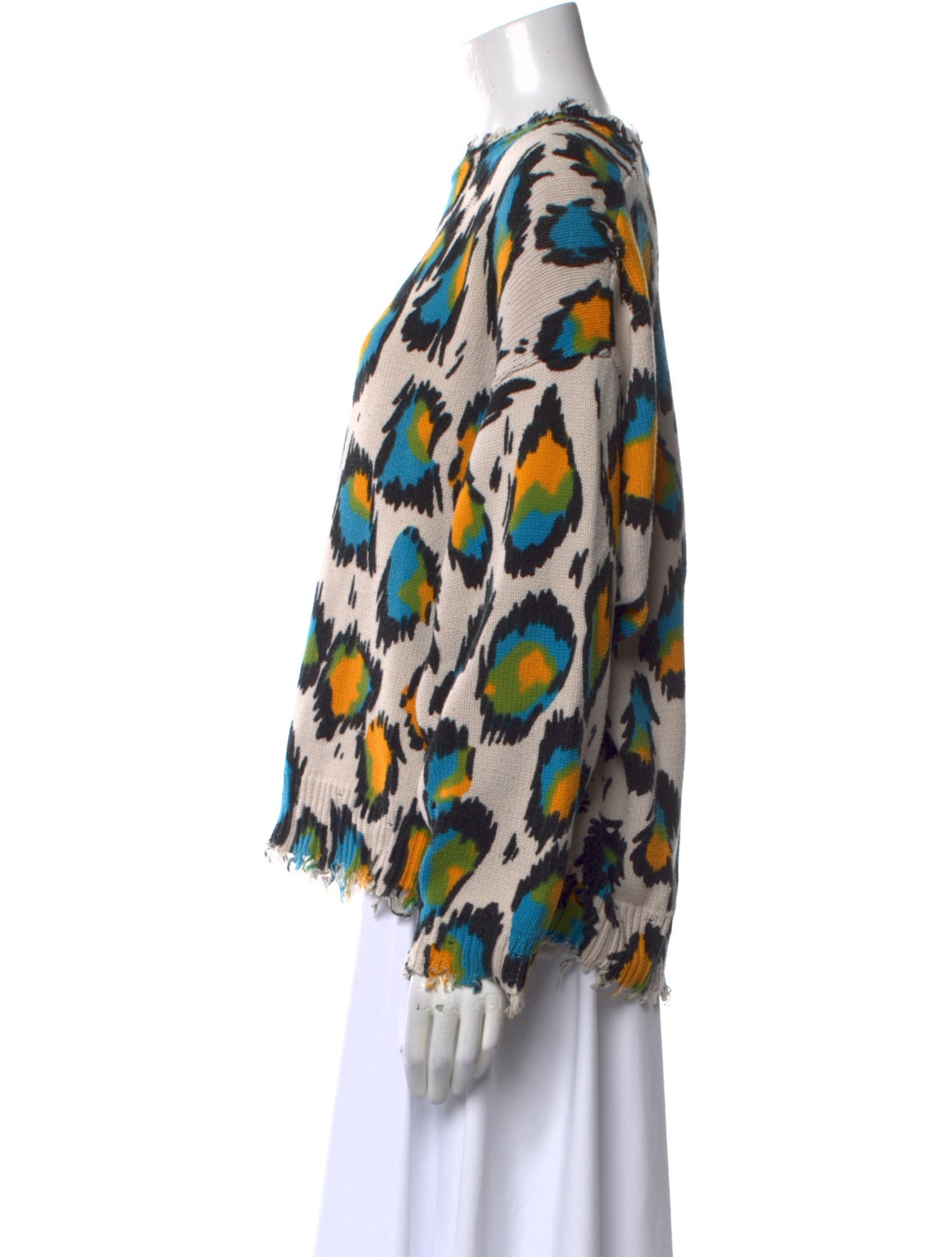 R13 Printed Crew Neck Sweater