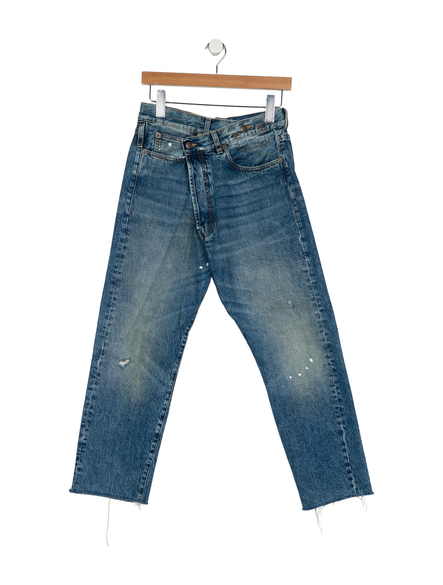 R13 High-Rise Straight Leg Jeans