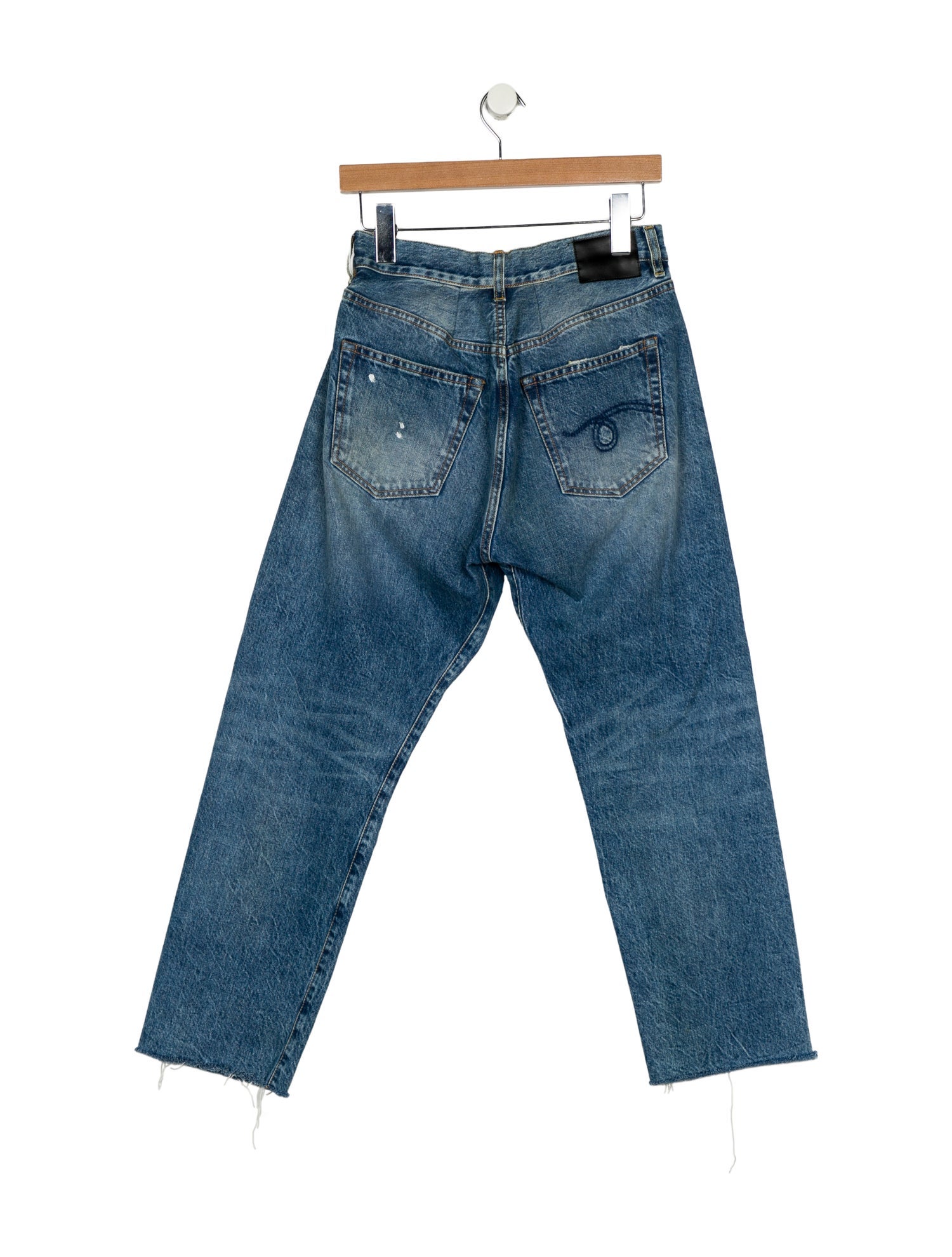 R13 High-Rise Straight Leg Jeans