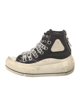 R13 Canvas Colorblock Pattern Sneakers