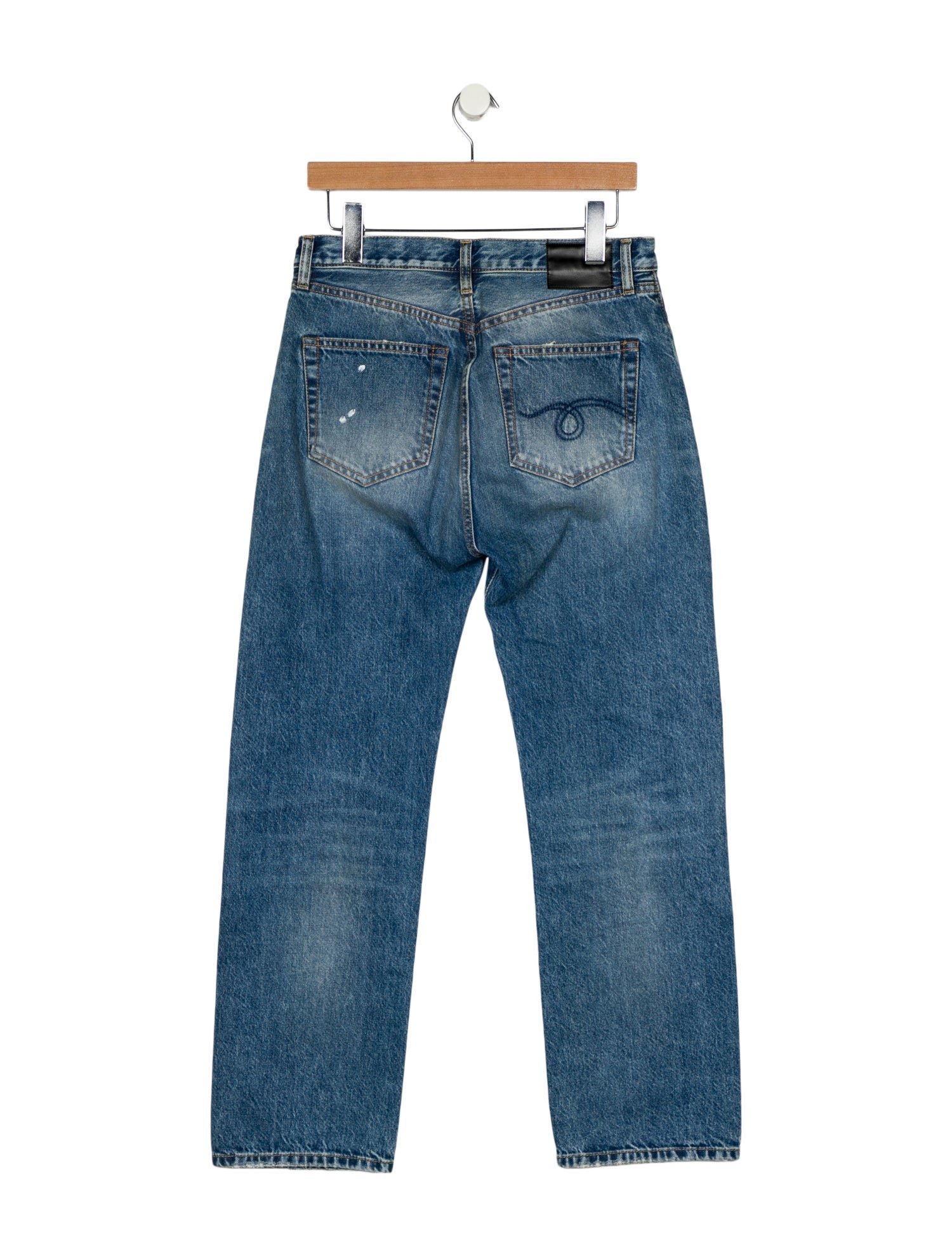 R13 High-Rise Straight Leg Jeans