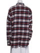 R13 Plaid Print Long Sleeve Button-Up Top