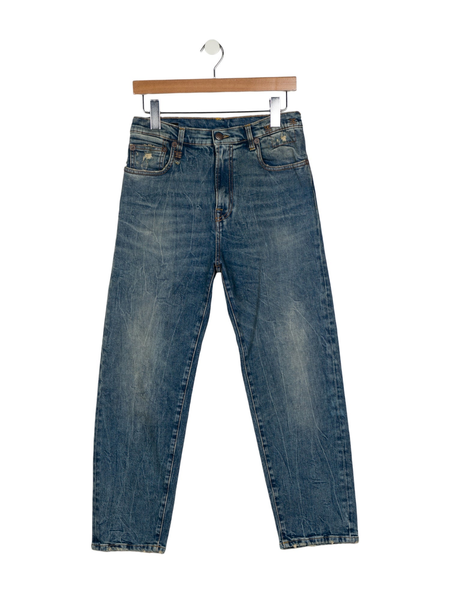 R13 High-Rise Straight Leg Jeans