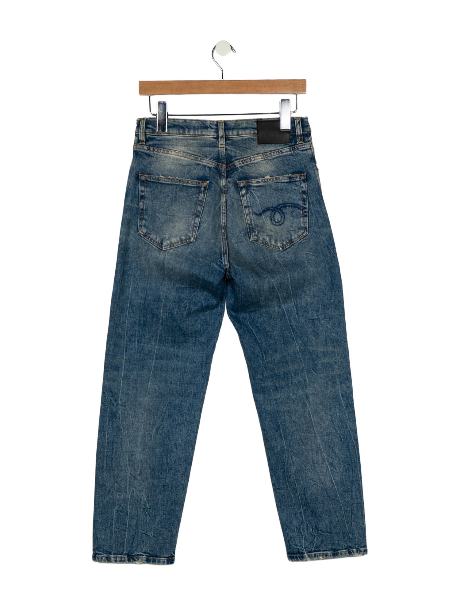 R13 High-Rise Straight Leg Jeans