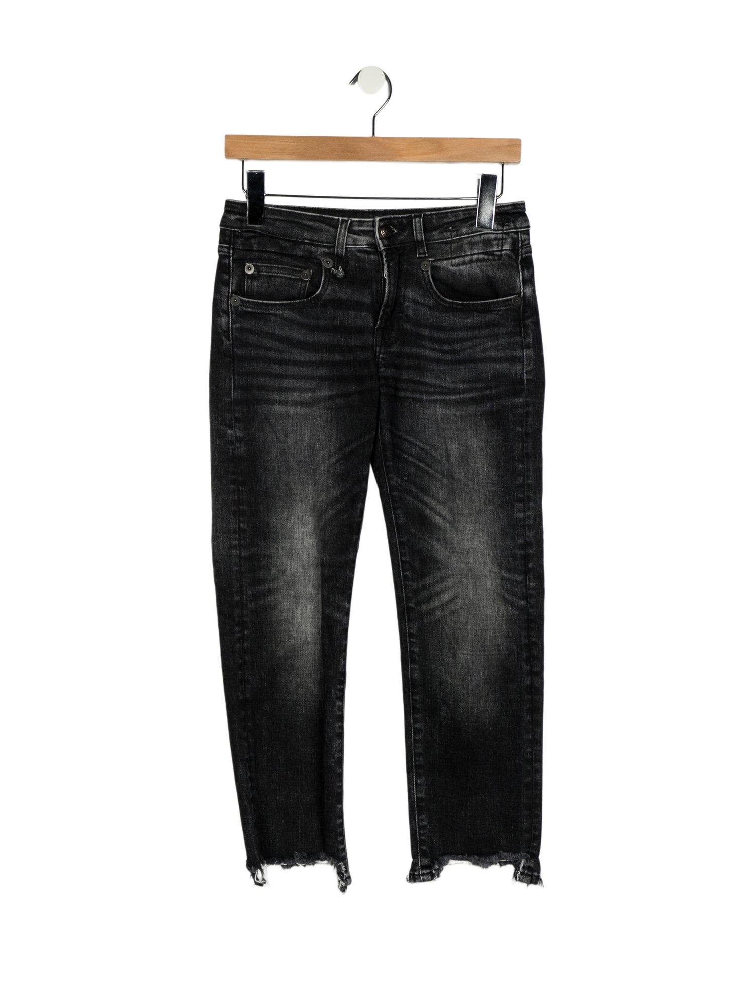 R13 Mid-Rise Straight Leg Jeans