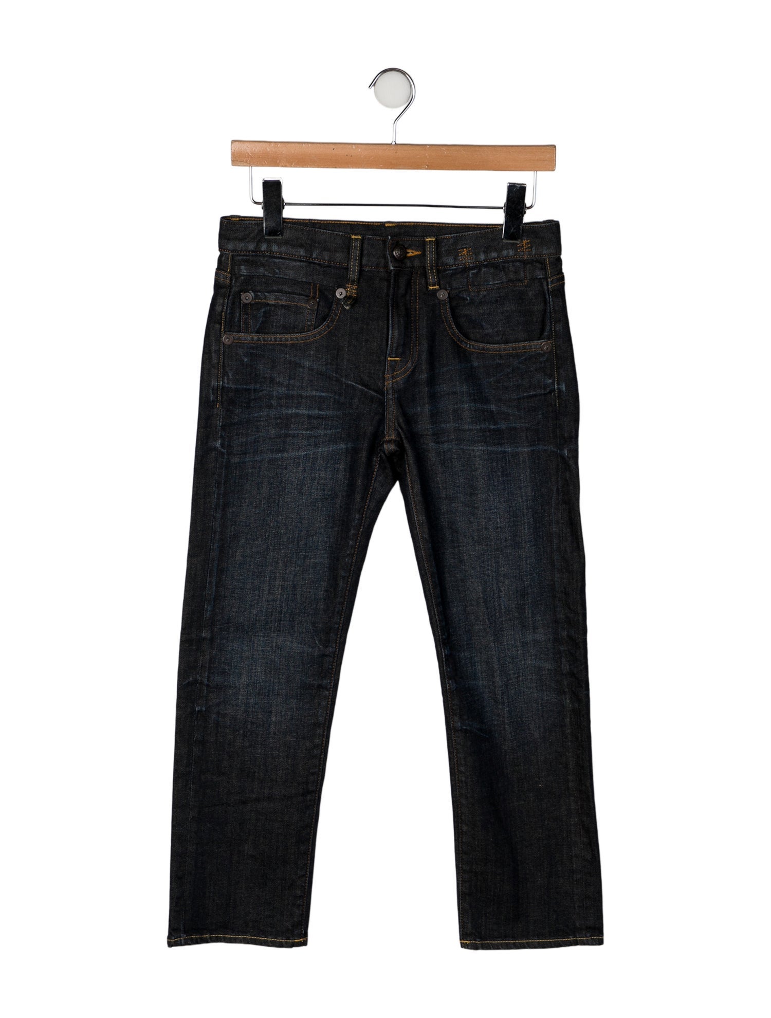 R13 Mid-Rise Straight Leg Jeans