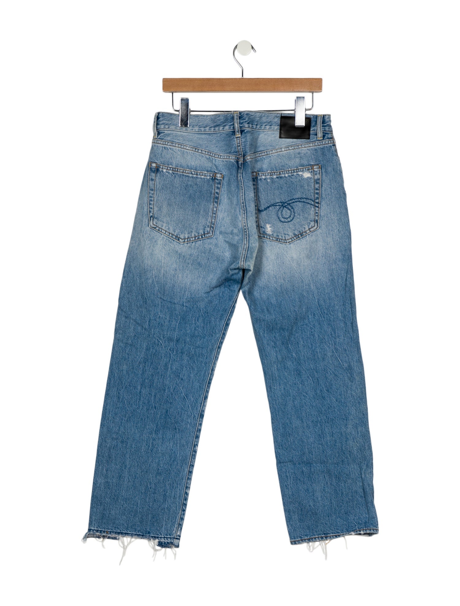 R13 Mid-Rise Wide Leg Jeans