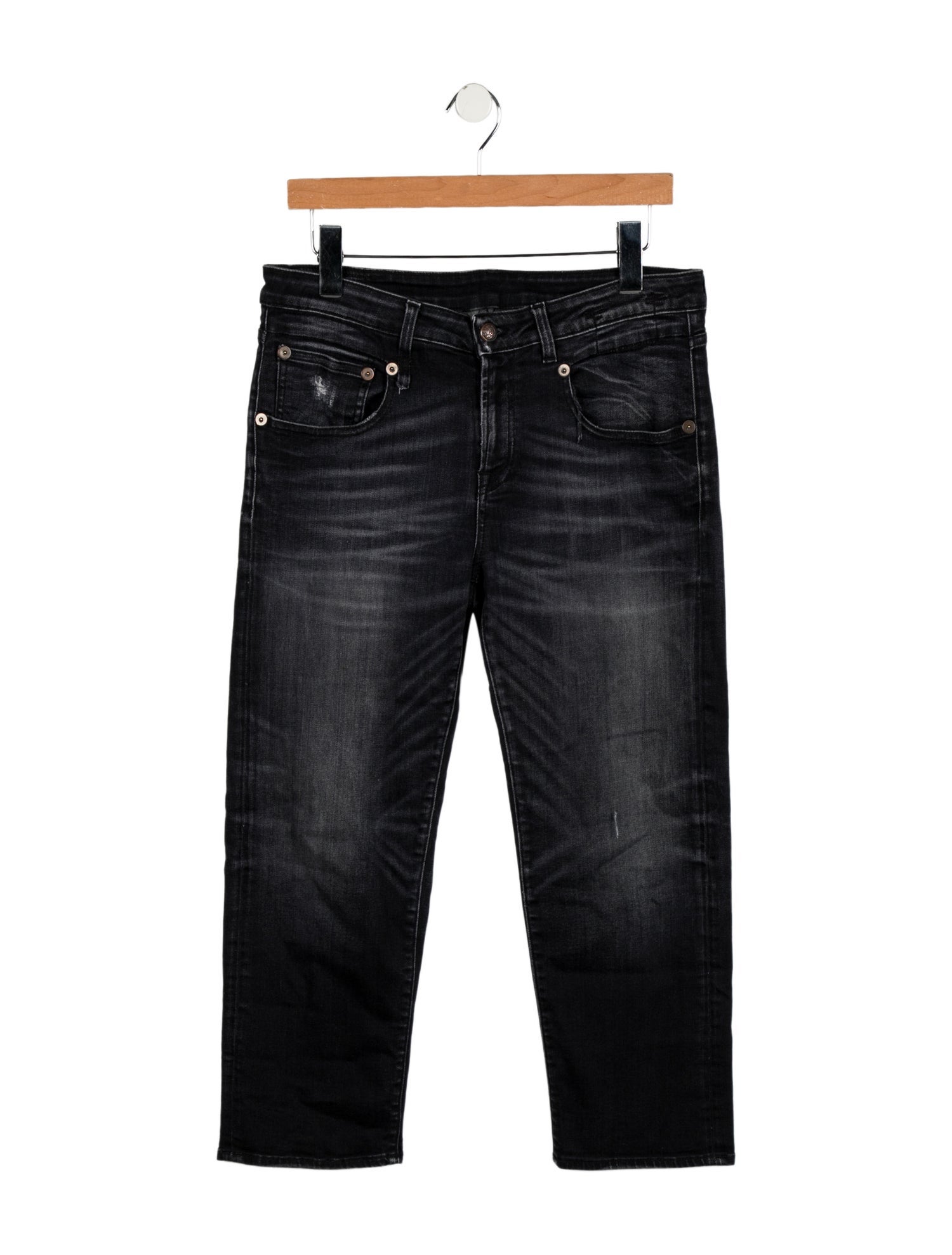 R13 Mid-Rise Straight Leg Jeans