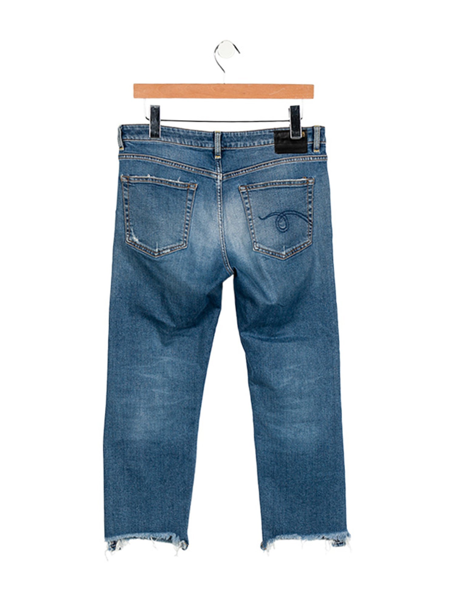 R13 Mid-Rise Straight Leg Jeans