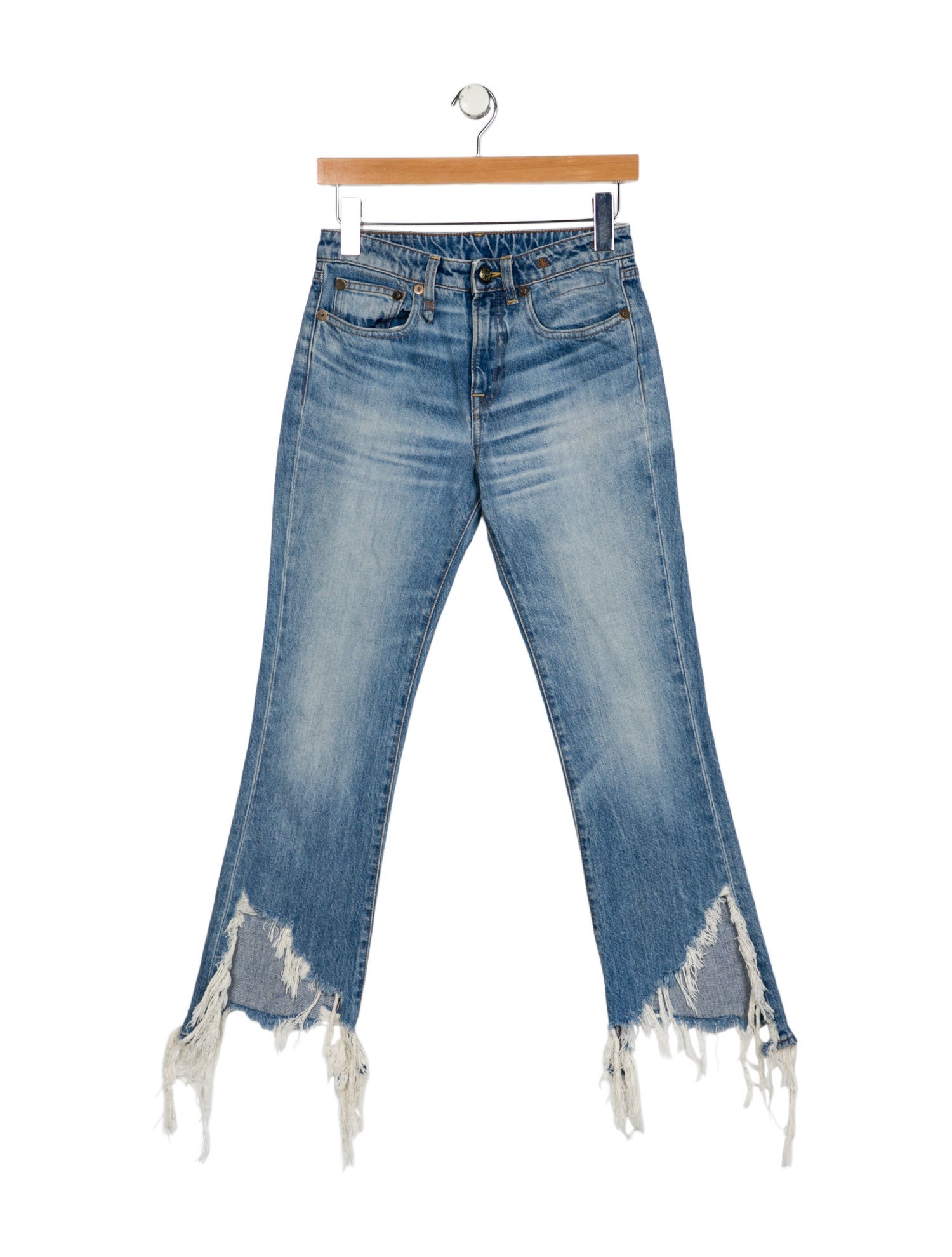 R13 Mid-Rise Straight Leg Jeans