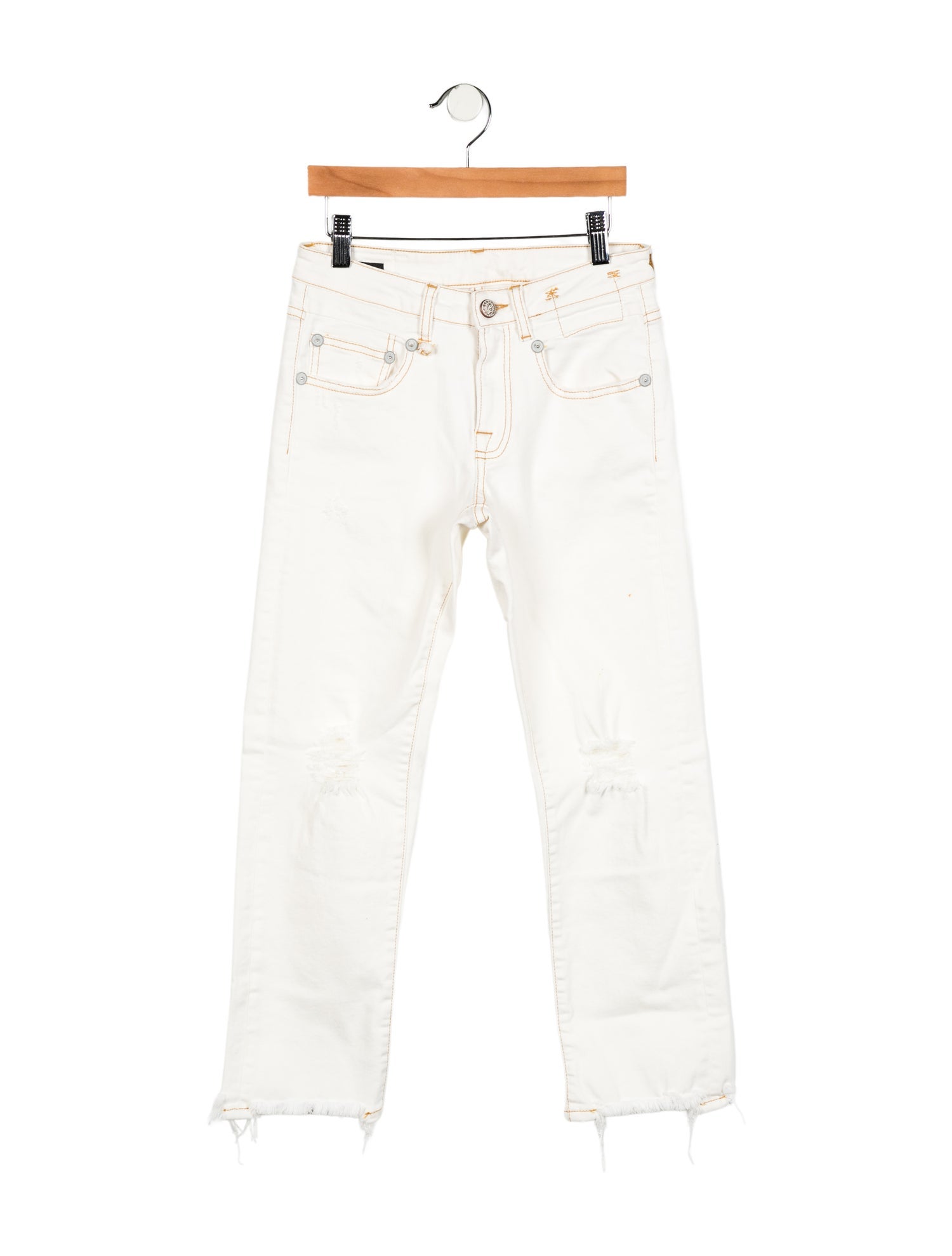 R13 Mid-Rise Straight Leg Jeans