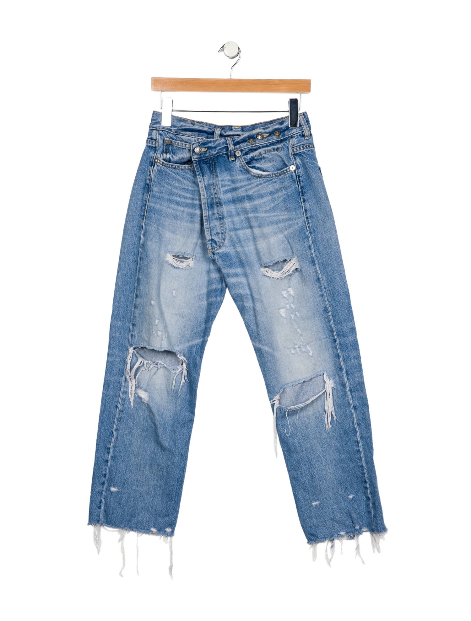 R13 High-Rise Straight Leg Jeans